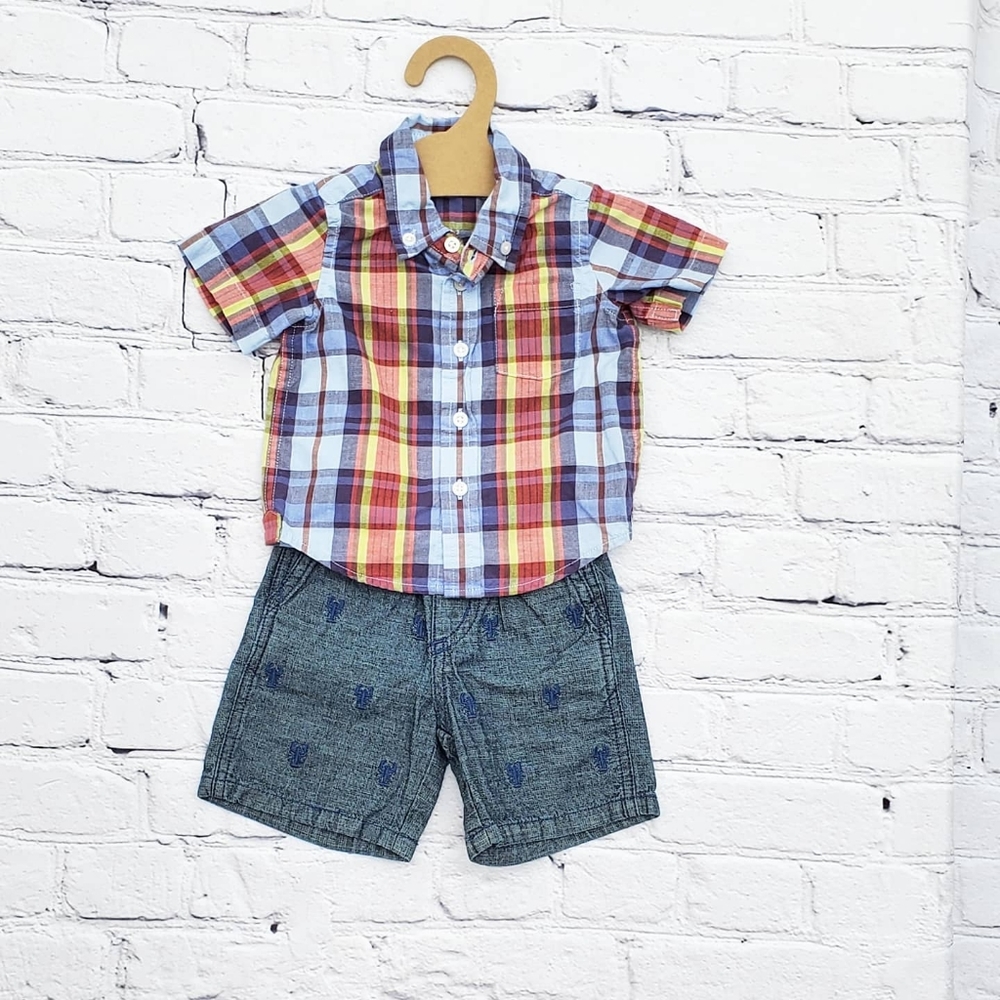 Janie and Jack Top with Gymboree Shorts